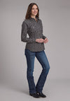Roper Women Brown & Cream Floral - Broken horn