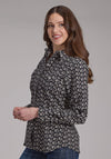 Roper Women Brown & Cream Floral - Broken horn
