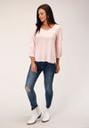 Stetson Rayon Jersey Knit Top - Broken horn