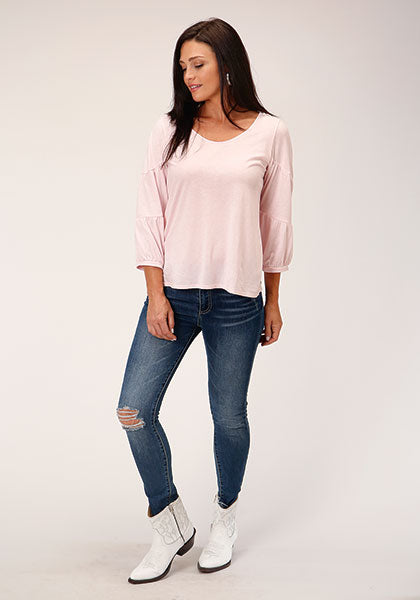 Stetson Rayon Jersey Knit Top - Broken horn