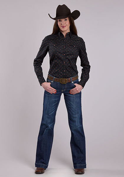 Roper Women Aztec Foulard Print - Broken horn