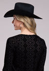 Roper Women Black On Black Mesh - Broken horn