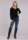 Roper Women Black On Black Mesh - Broken horn
