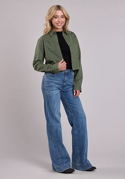 Roper Women Long Sleeve Shirt - Broken horn