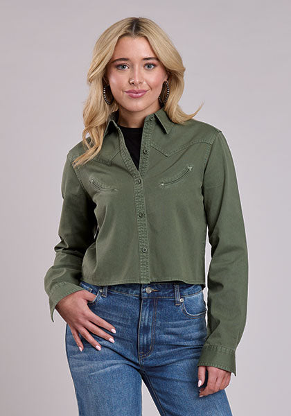 Roper Women Long Sleeve Shirt - Broken horn