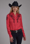 Roper Women Rayon Challis Shirt - Broken horn