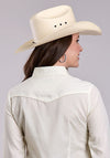 Roper Women's Soild Broadcloth - White Asparagus - Broken horn