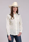 Roper Women's Soild Broadcloth - White Asparagus - Broken horn