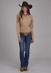 Roper Women Tan & Navy Wallpaper - Broken horn