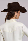 Stetson Cream Rayon Western Shirt - Broken horn