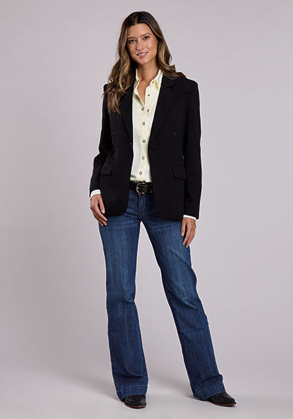 Stetson Cream Rayon Western Shirt - Broken horn