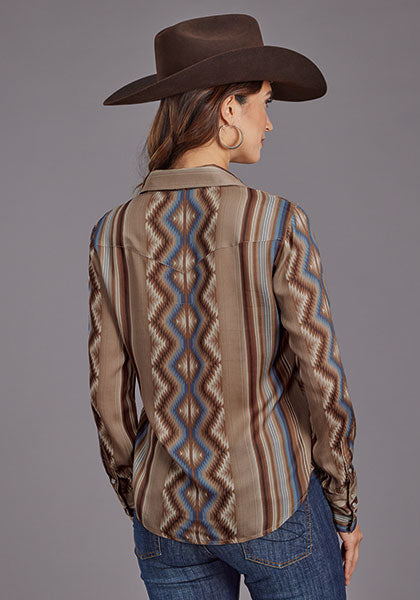 Stetson Women Sand Serape Shirt - Broken horn