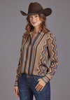 Stetson Women Sand Serape Shirt - Broken horn