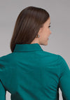 Roper Women Black Fill Solid Poplin - Broken horn