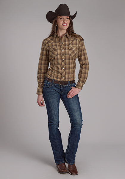 Roper Women Brown/Tan Ombre Tan - Broken horn