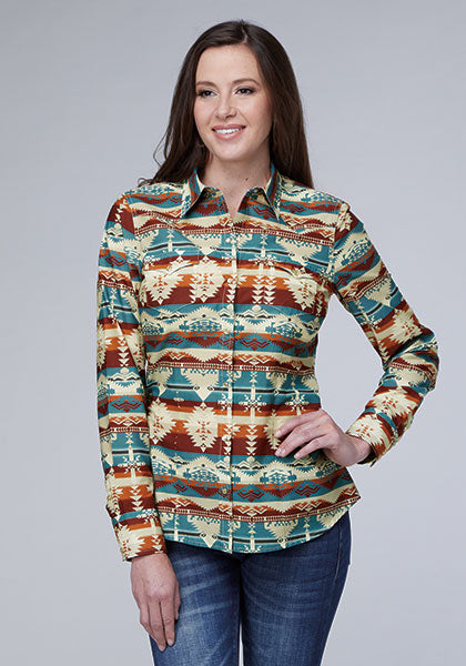 Roper Women Horizontal Aztec Serepe - Broken horn