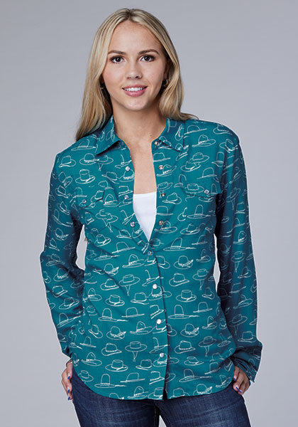 Roper Women Many Hat Printed Rayon - Broken horn