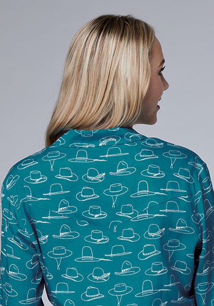 Roper Women Many Hat Printed Rayon - Broken horn