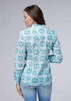 Roper Women Multi Blue Floral Print - Broken horn