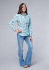 Roper Women Multi Blue Floral Print - Broken horn