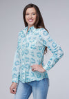 Roper Women Multi Blue Floral Print - Broken horn