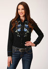 Roper Women Poly Spandex Twill Retro Shirt - Broken horn