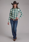 Roper Women's Ombre Plaid - Broken horn