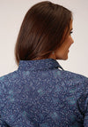 Roper Women's Vintage Paisley - Blue - Broken horn
