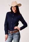 Roper Women Shirt with Piping and Yoke Embroidery - Broken horn