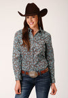 Roper Women Turquoise Mine Paisley - Broken horn