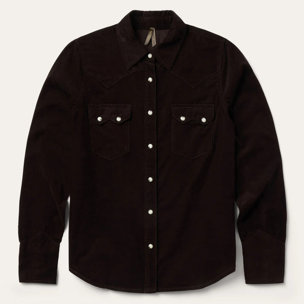 Stetson Women Courdry Denim Snap Shirt - Broken horn