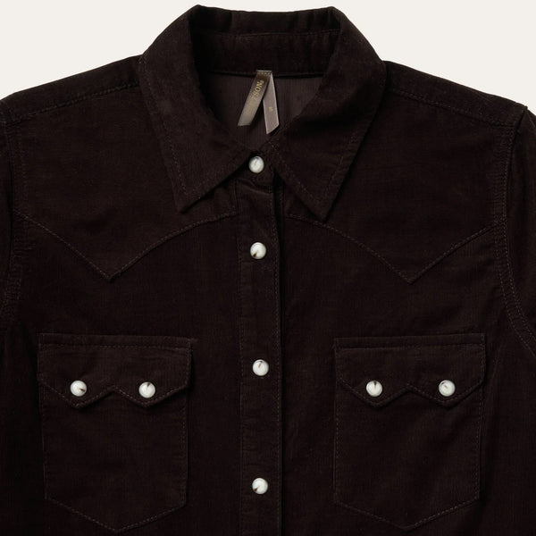 Stetson Women Courdry Denim Snap Shirt - Broken horn