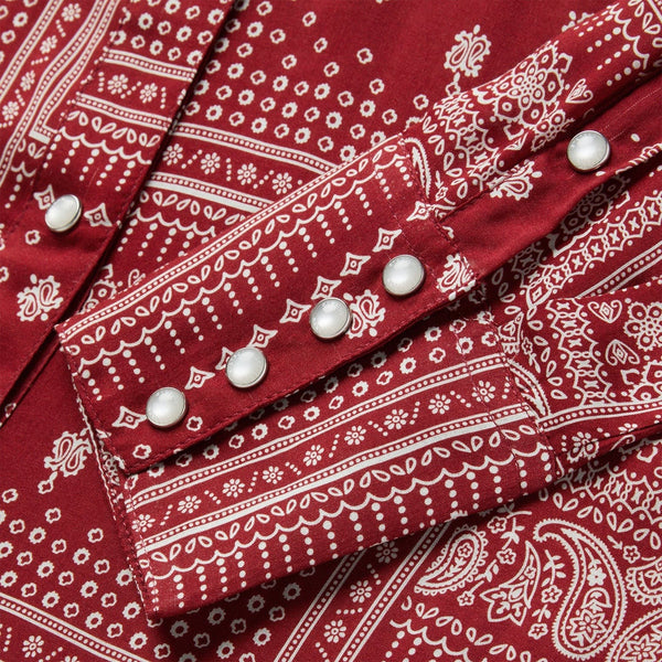 Stetson Women Print Rayon Bandana Patchwork - Red - Broken horn