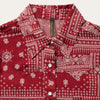 Stetson Women Print Rayon Bandana Patchwork - Red - Broken horn