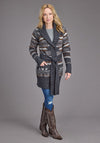 Stetson Women Indigo Aztec Sweater - Broken horn