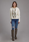 Roper Women Slouchie Cotton Hoodie - Broken horn