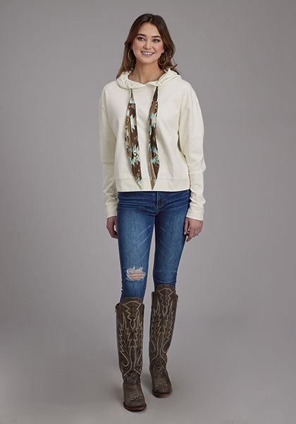 Roper Women Slouchie Cotton Hoodie - Broken horn
