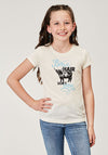 Roper Girls Knit Printed Knit Tee - Broken horn