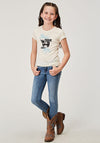 Roper Girls Knit Printed Knit Tee - Broken horn