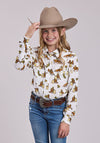 Roper Racers Printed Rayon - Broken horn