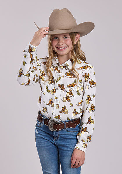 Roper Racers Printed Rayon - Broken horn