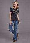 Stetson Women Quality Goods W/Horse Tee - Broken horn