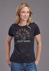Stetson Women Quality Goods W/Horse Tee - Broken horn