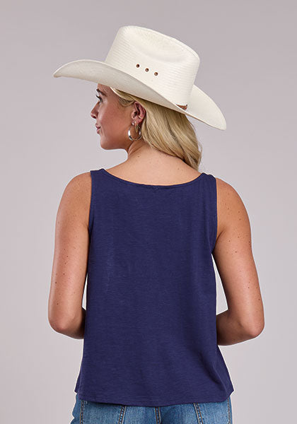 Roper Women Cotton TankTop - Broken horn
