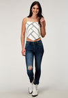 Roper Women Cotton Bandanna Tank - Broken horn