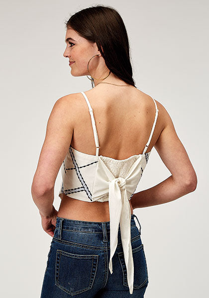 Roper Women Cotton Bandanna Tank - Broken horn