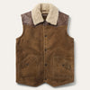 Stetson Distressed Suede Vest - Broken horn