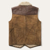 Stetson Distressed Suede Vest - Broken horn