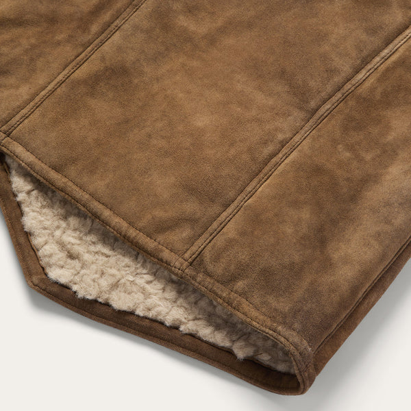 Stetson Distressed Suede Vest - Broken horn