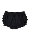 Baby Girls Black Knit RuffleButt Bloomer - Broken horn